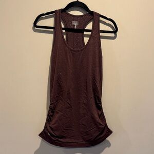Athleta Maroon Sparkle Sleeveless Women's Top